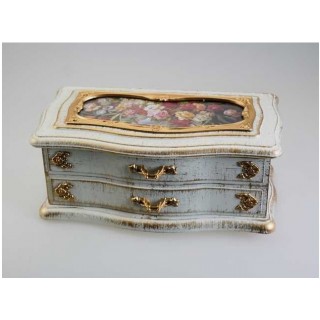 GUARDA JOIAS EM BRANCO ANTIGO